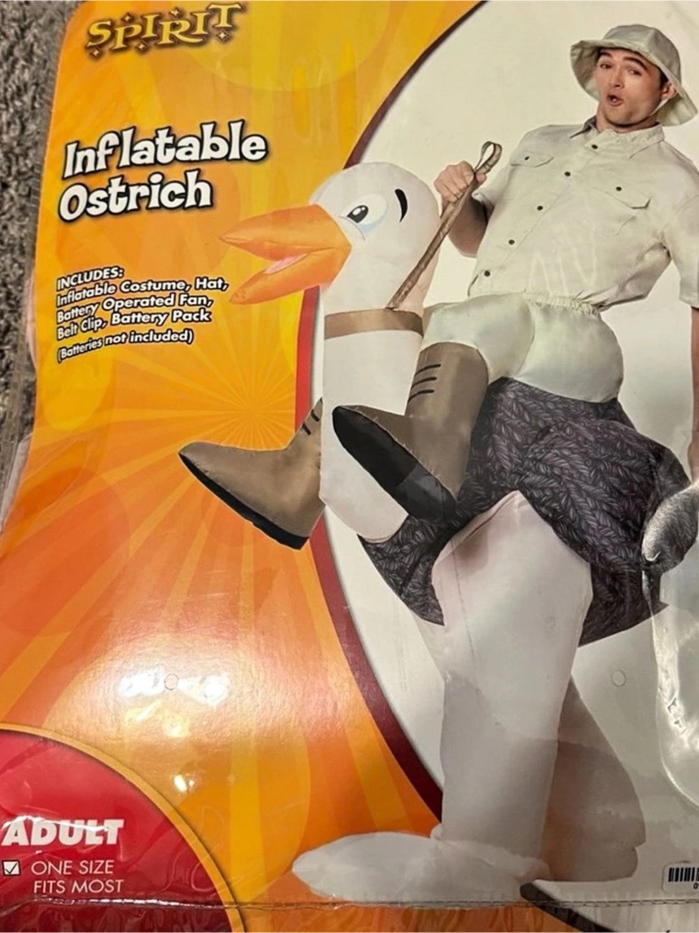 Spirit Halloween Inflatable Ostrich Costume Adult NWT